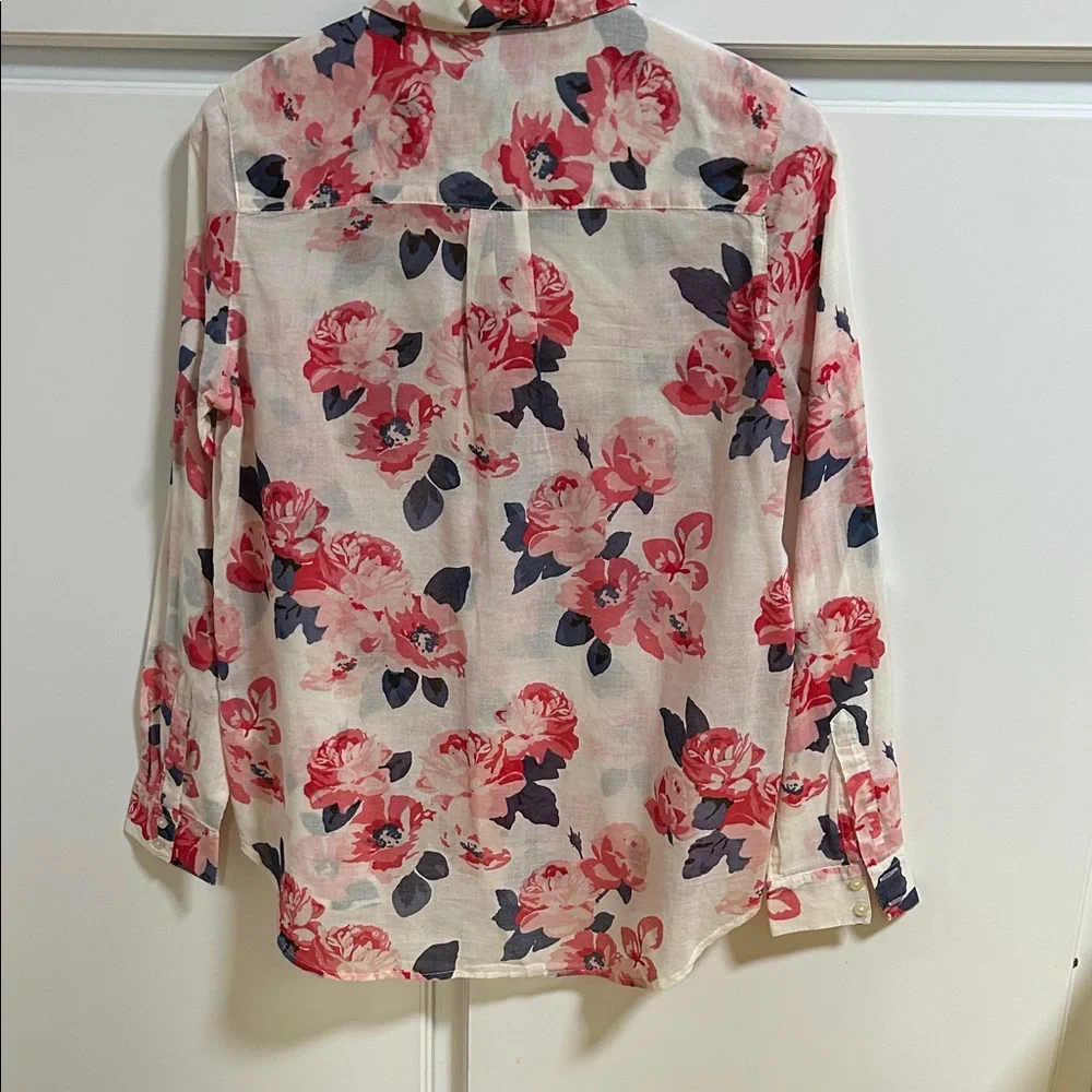 GAP Floral Button-Up Shirt - Pink and Navy - Picture 5 of 6
